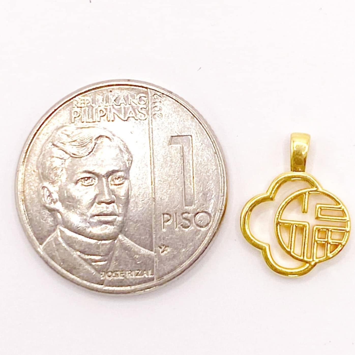 18k saudi Gold Cloud AMPAW Pendant - SKU-VBBHF0G4