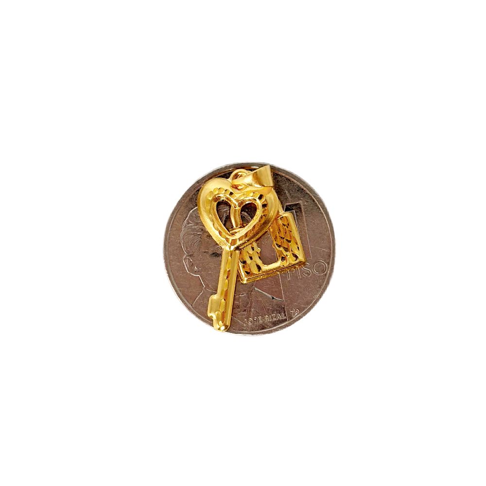 18k Saudi Gold Set Key Lock + Micro Paperclip Makapal 20"