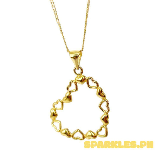 18k Saudi Gold Set HeartString + Japan Chain 20"