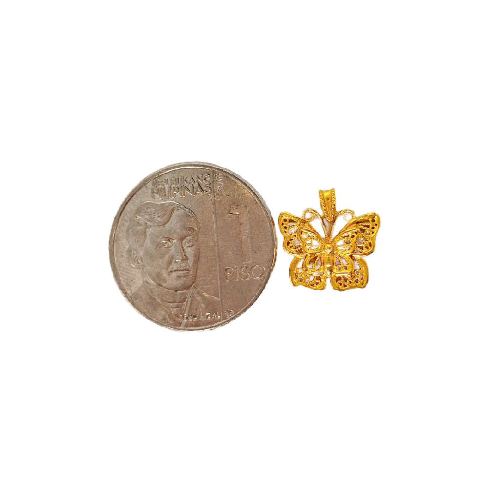 18k Saudi Gold Set Butterfly Cutey AMPAW + Tauco Chain lv1