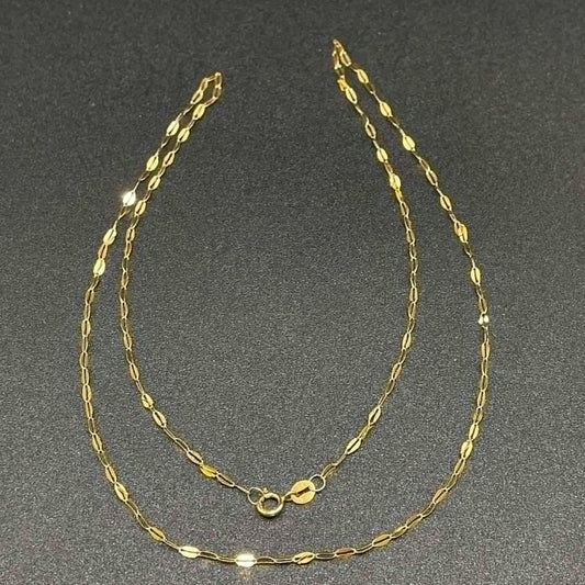 18k saudi Gold Lv2 Dancing Chain Solid Pawnable