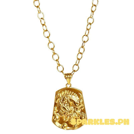 18k Saudi Gold Set Imperial Dragon + Big Tauco Chain 20”