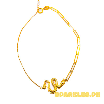 18ik Saudi Gold Dual Side Style Dragon Bracelet - SKU-U3QEVAEN