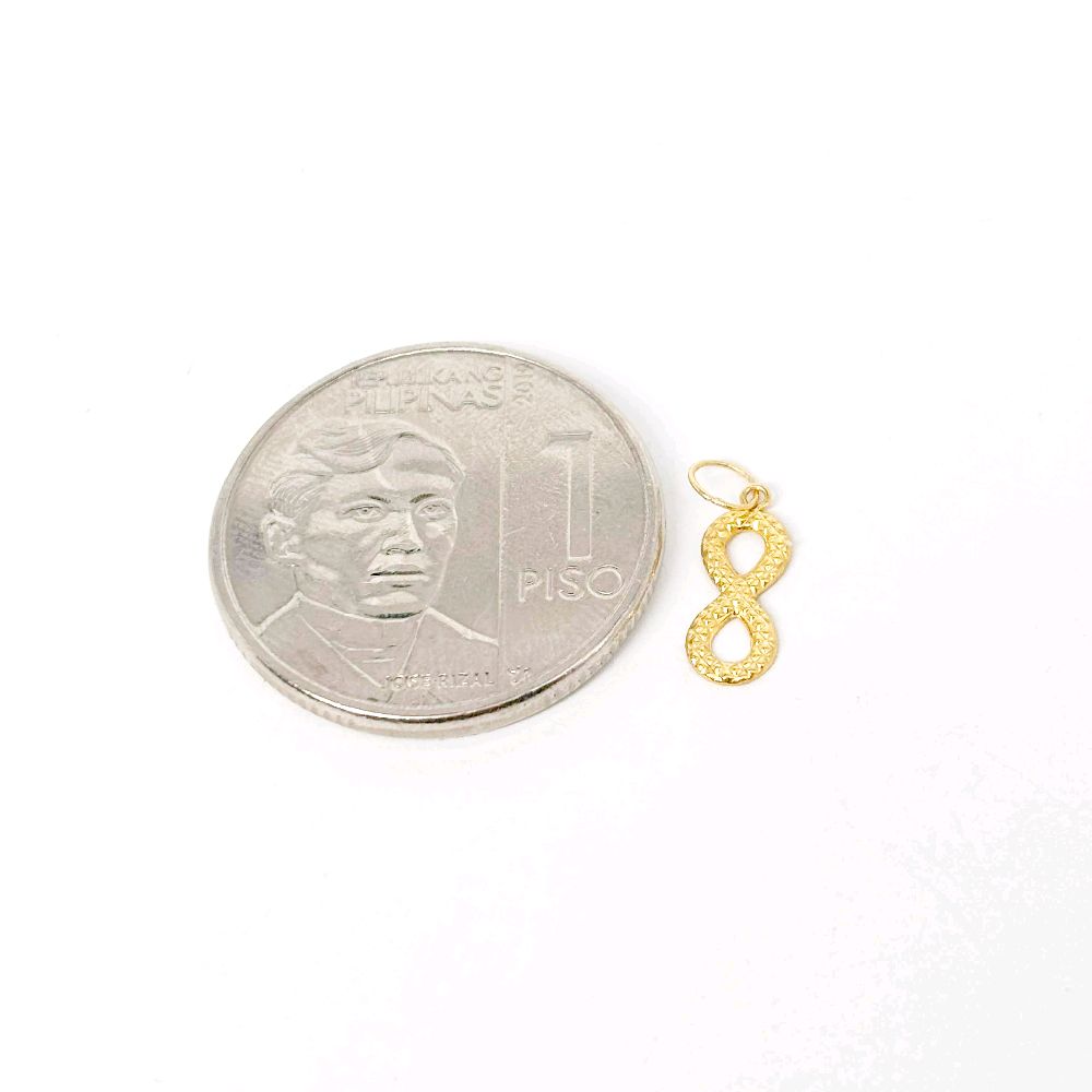 18k Saudi Gold Mini Infinity Pendant
