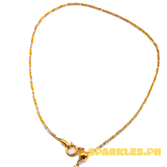 18k Saudi Gold 2Toned Bracelet Solid Pawnable - SKU-1FPFCB05v