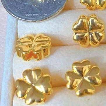 18k Saudi Gold Set Flower Clover AMPAW + Tauco Chain lv1