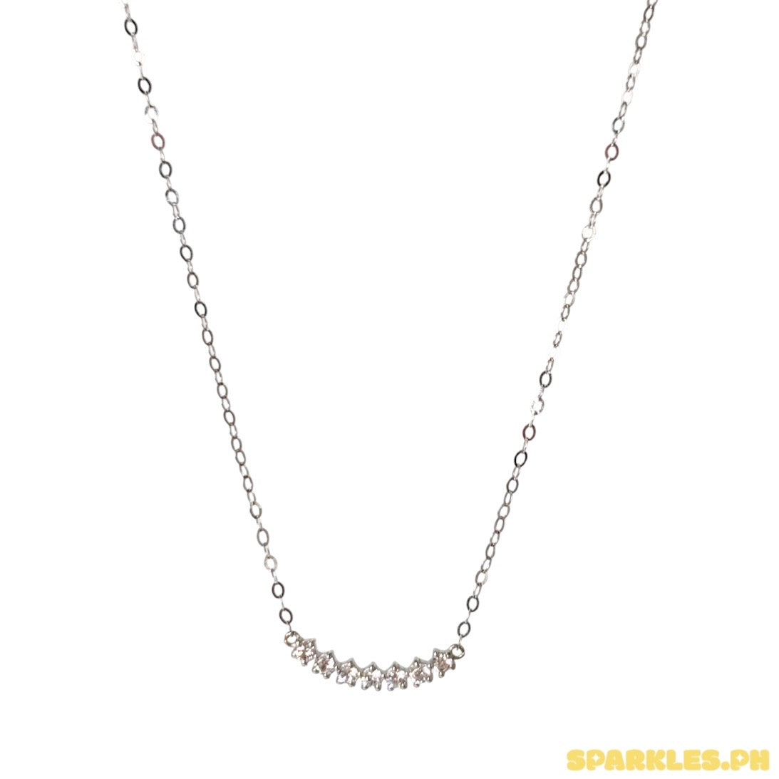 18k Natural Diamond - WG Align Necklace