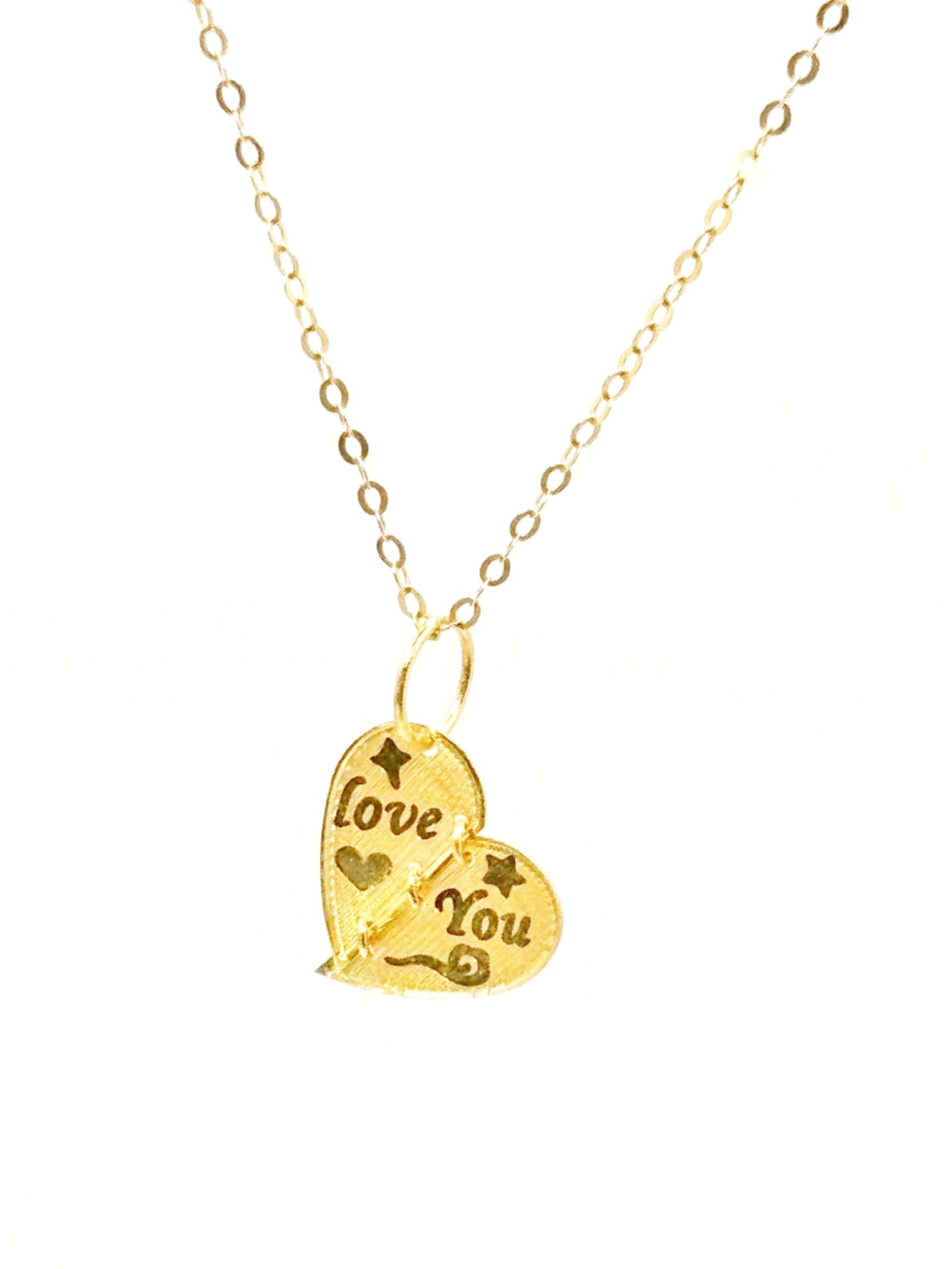 18k Saudi Gold Love You + Tauco Chain lv2
