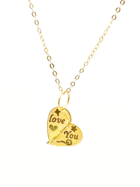 18k Saudi Gold Love You + Tauco Chain lv2