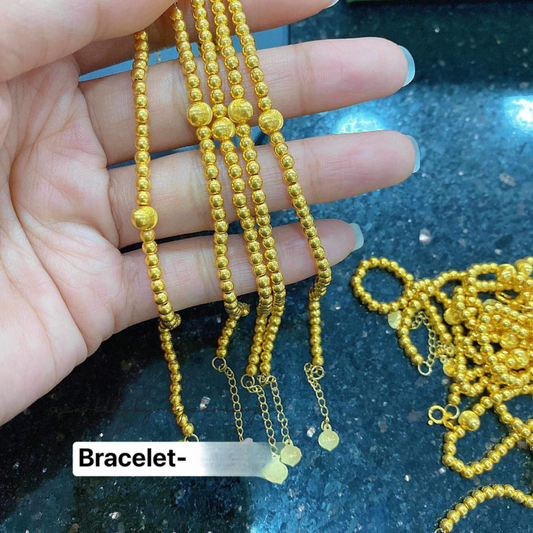Running Ball Bracelet Solid 18k Saudi Gold - SKU-8VHN2GP7