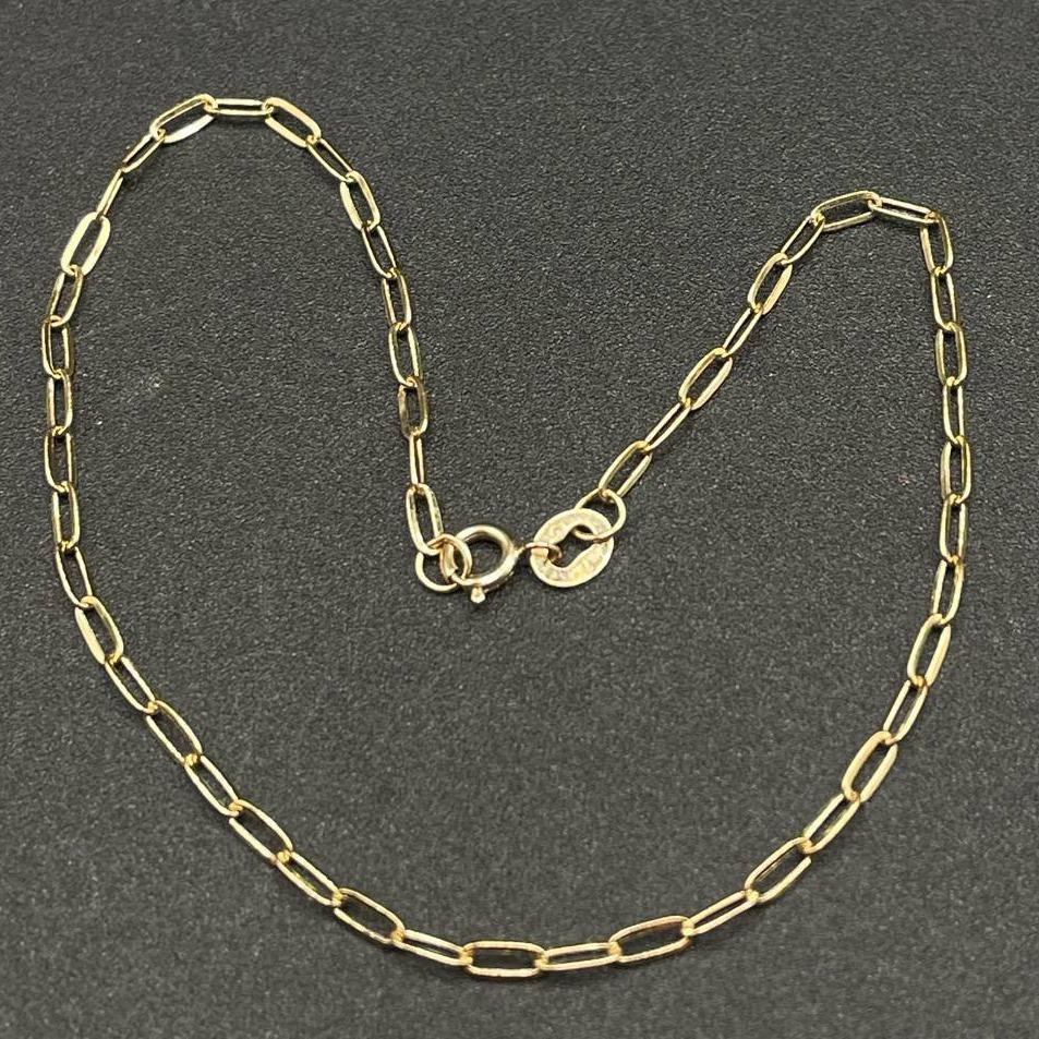 18k Saudi Micro V1 Paperclip Bracelet Lightweight - SKU-CAFXA4Y1