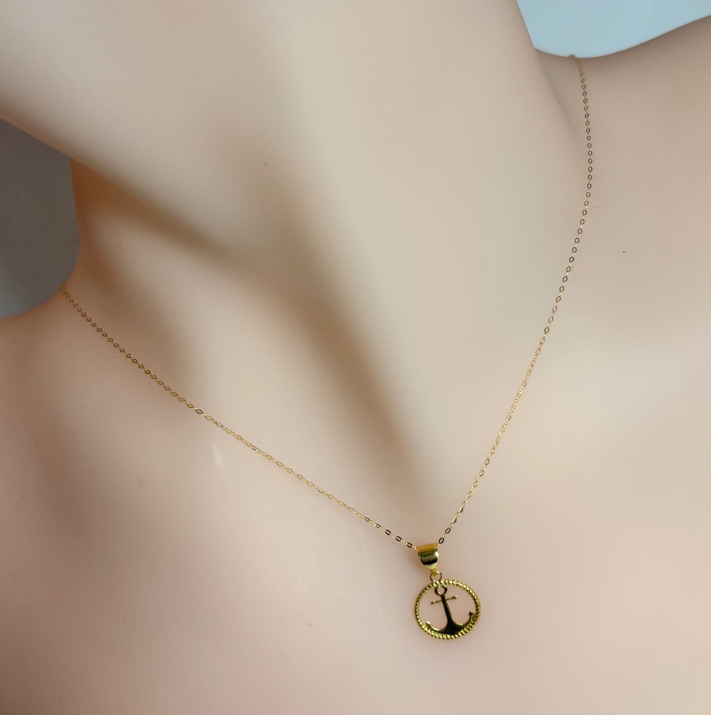 18k Saudi Gold Ankla Circle Pendant .15grams - SKU-OCZG8JGA