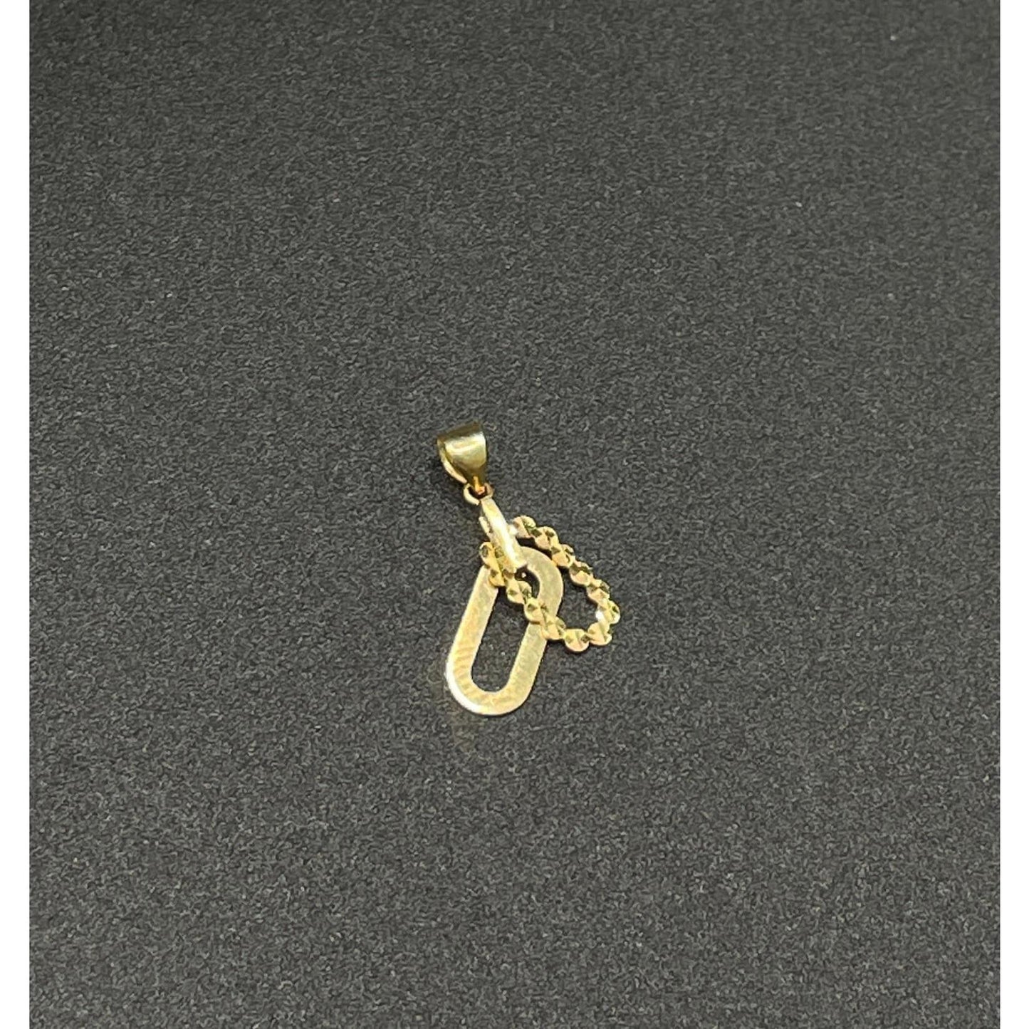 18k Saudi Gold .4g Per Gram - Twin Clip Pendant Solido Pawnable