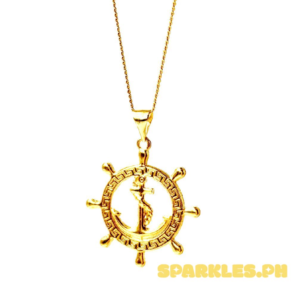 18k Saudi Gold Fenfen Anchor + Cadena Chain 20"
