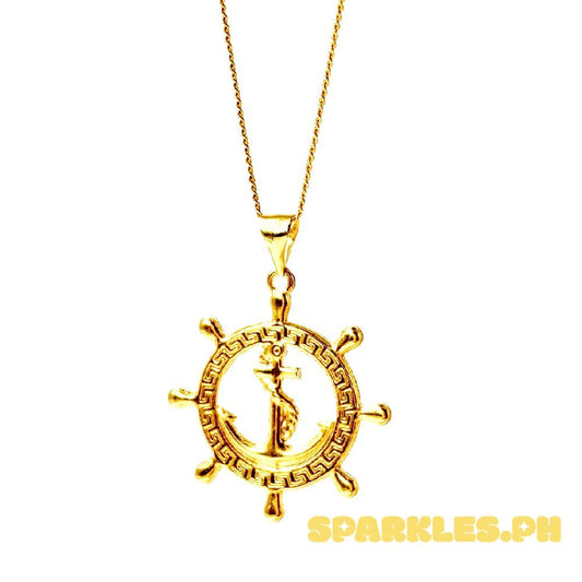 18k Saudi Gold Fenfen Anchor + Cadena Chain 20"