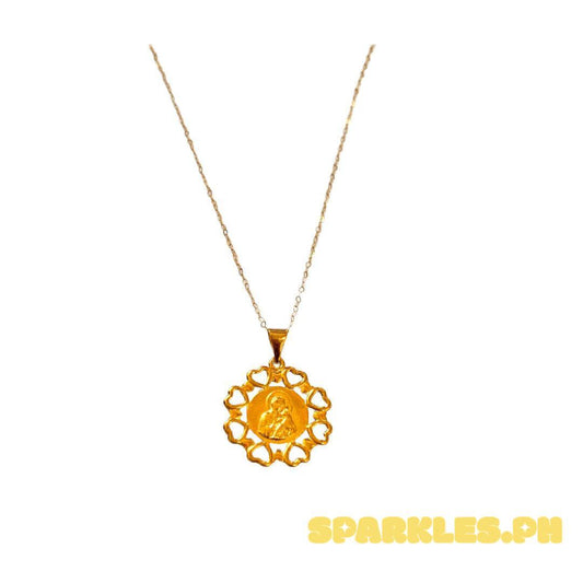 18k Saudi Gold SET My Heart Pendant + Tauco lv1 Chain