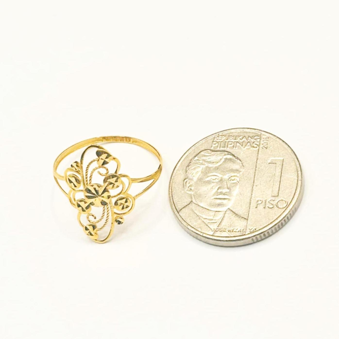18k Saudi Gold Swirl Ring - SKU-JSYNJ2WM
