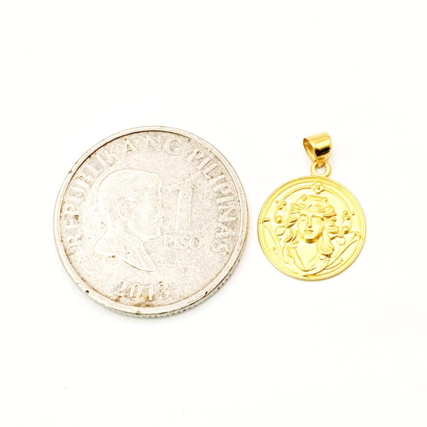 18k Saudi Gold Medusa Pendant - SKU-MY6RO3JV
