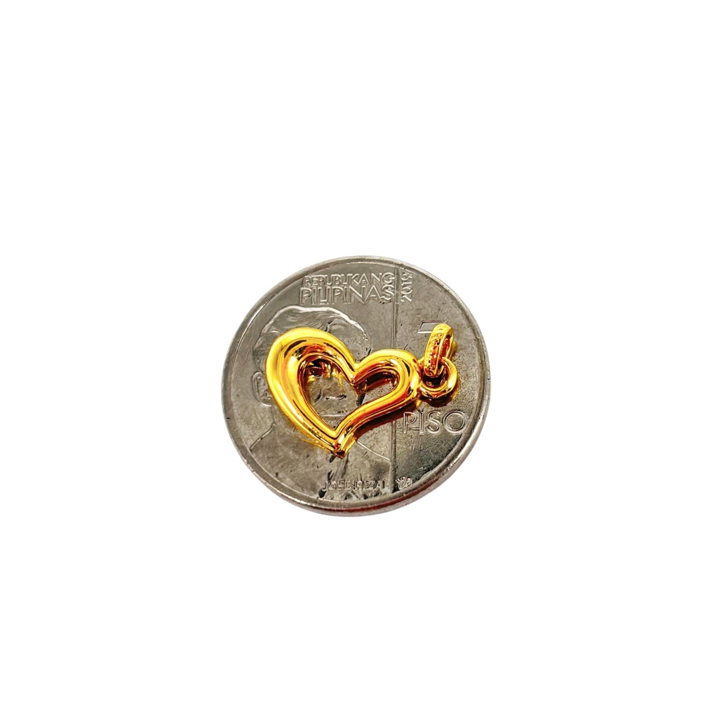 Foxtail Chain 18k Saudi Gold 18" + 18k Saudi Gold Sexy heart Ampaw Pendant