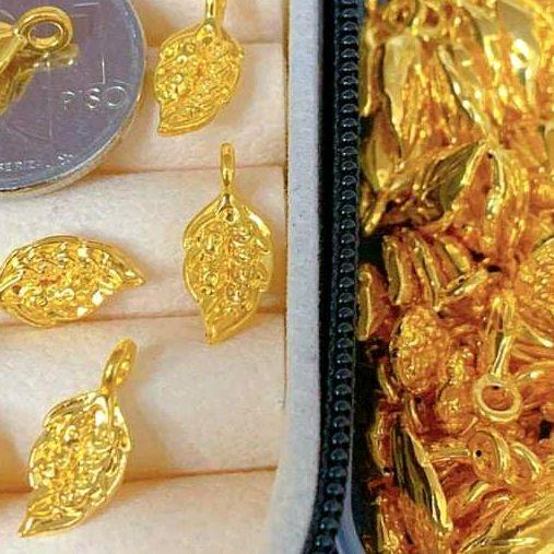 18k Saudi Gold Set Mini Leaf AMPAW + Tauco Chain lv1