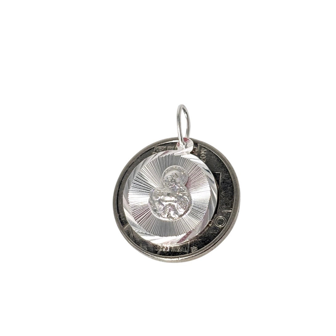 92.5 Sterling Silver - Mary and Child Medallion