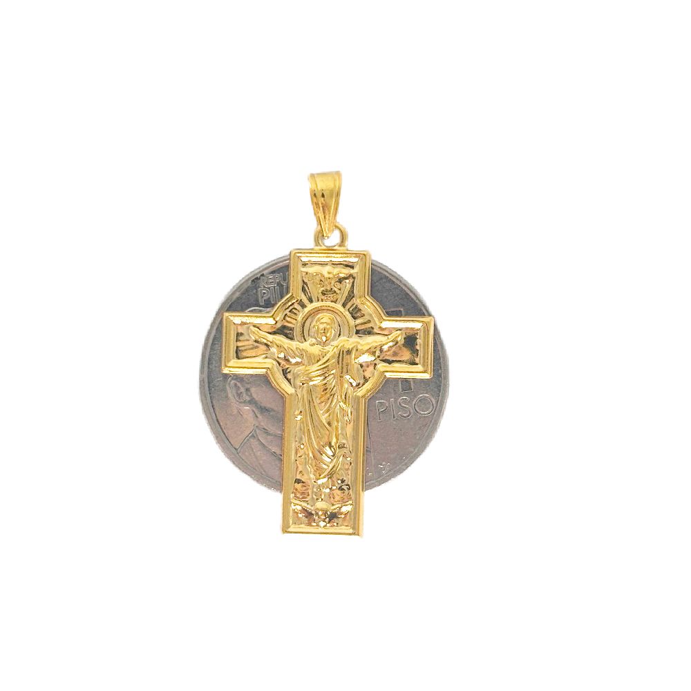 18k Saudi Gold Set Blessed Cross + Cadena Chain 20"