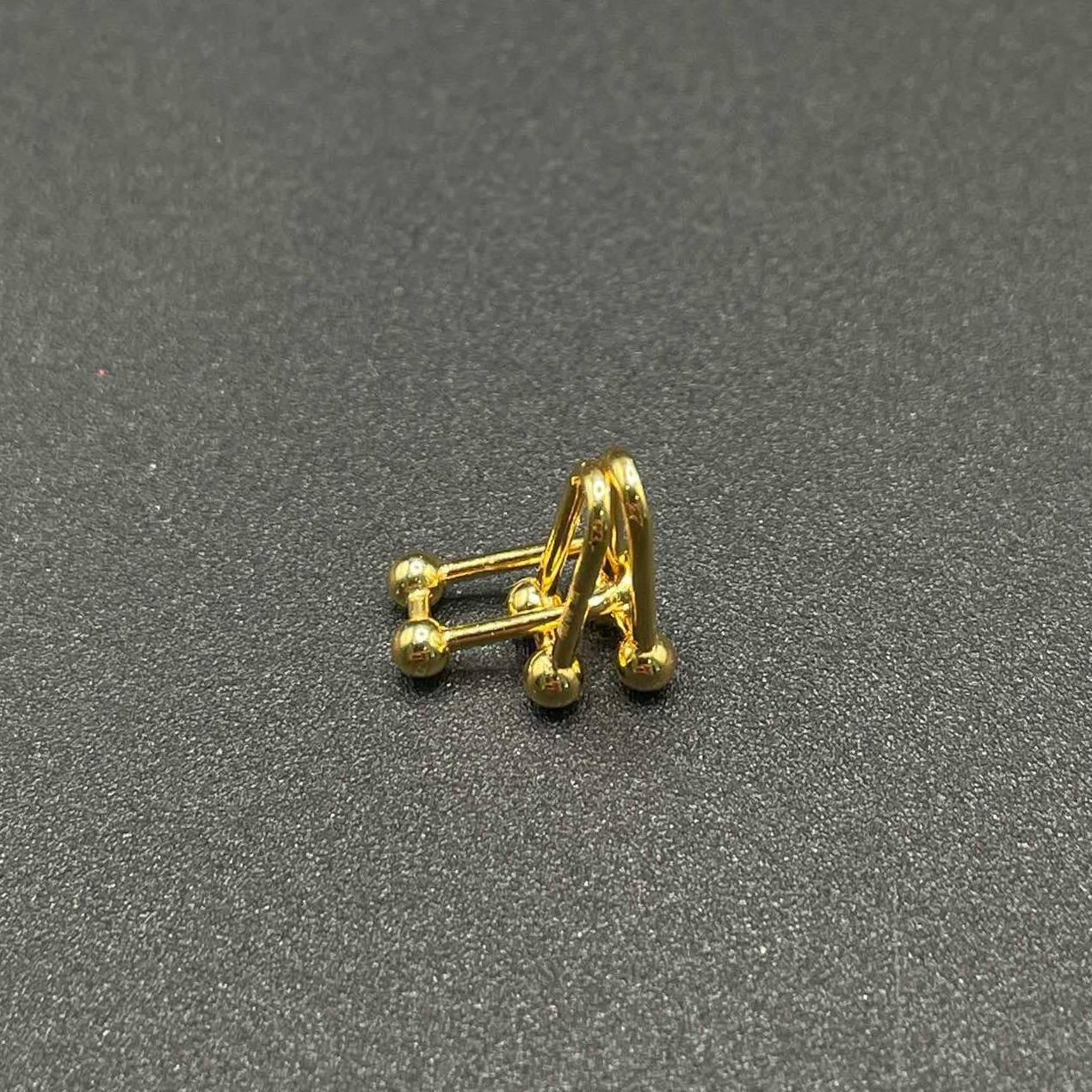 18k Saudi Gold Triple Hardware Pendant Solid Pawnable