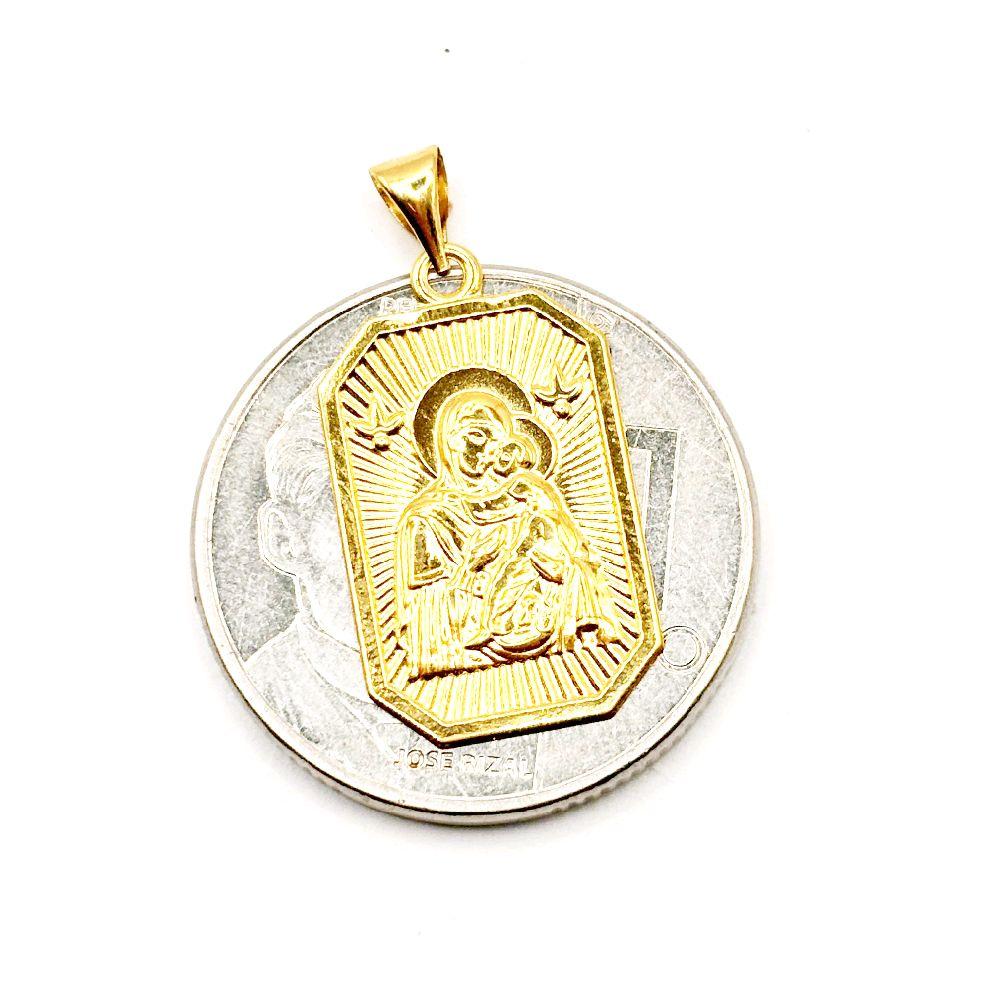 18k Saudi Gold Devotion Pendant - SKU-3M8KVOHB
