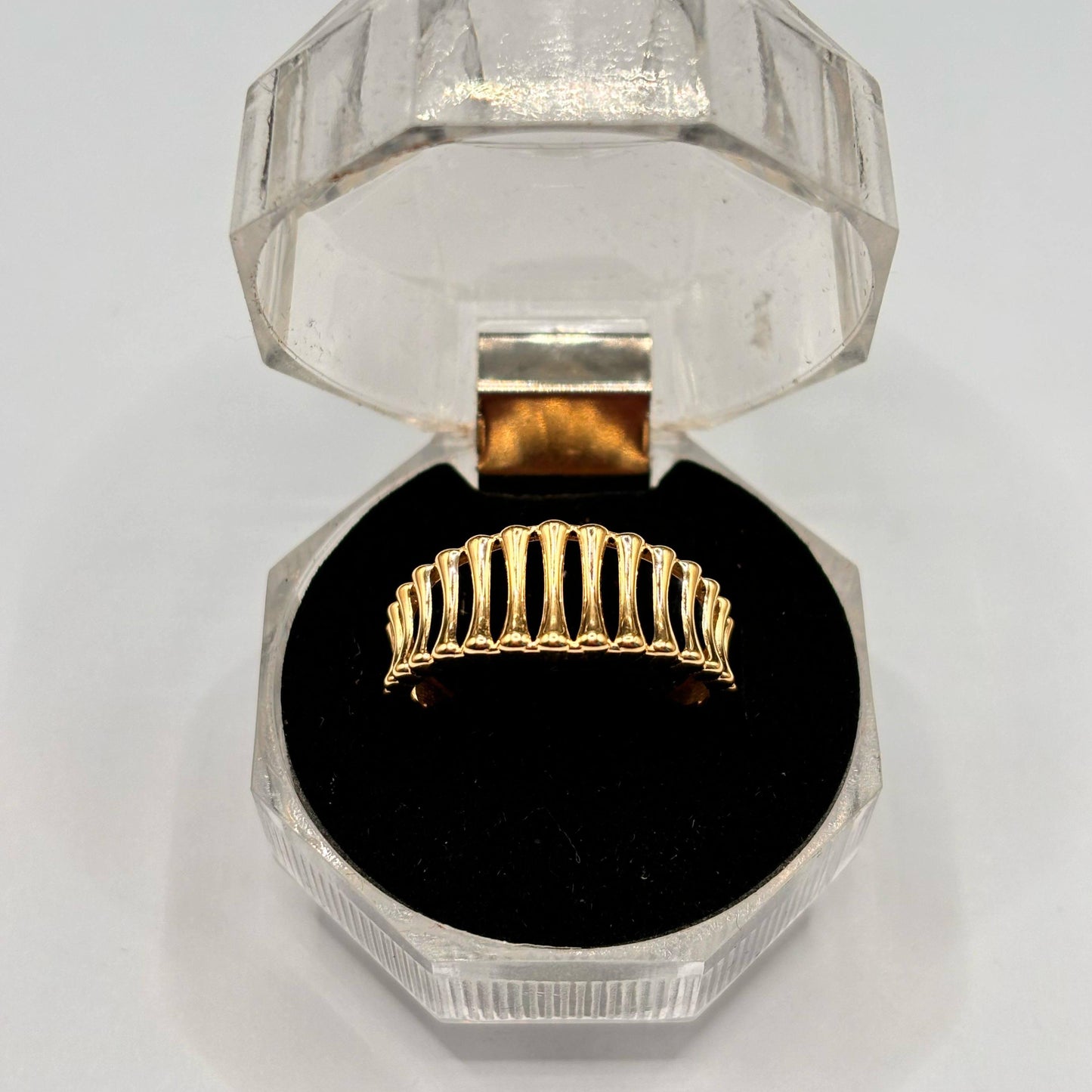 18k Saudi Gold V2 Bamboo Ring Makapal - SKU-PF5TSQCS