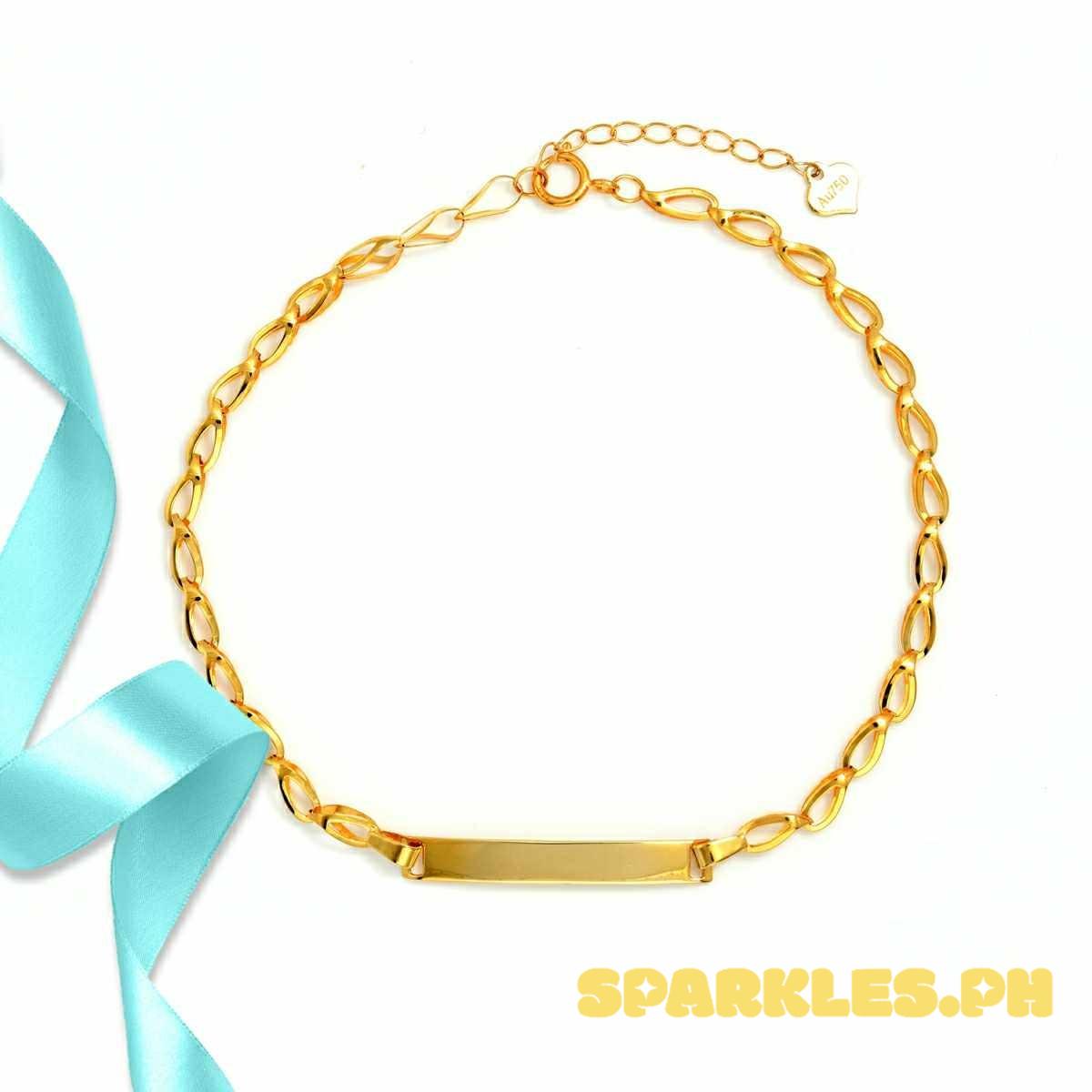 18k Saudi Gold Embroider Bracelet Solid Pawnable - SKU-ARED9KQF