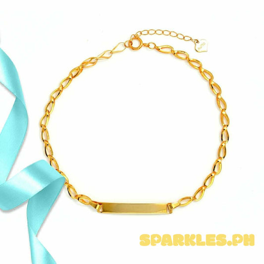 18k Saudi Gold Embroider Bracelet Solid Pawnable - SKU-ARED9KQF
