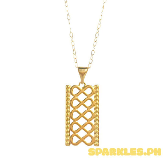 18k Saudi Gold Strap Pendant + Tauco Chain lv1