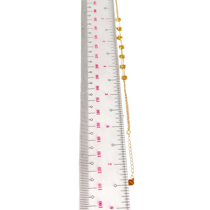 18k Saudi Gold Bead Knot Bracelet -SKU-N10J62DZ