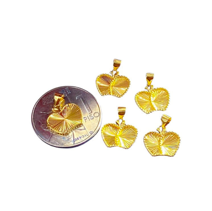18k Saudi Gold Heart Sinag Pendant