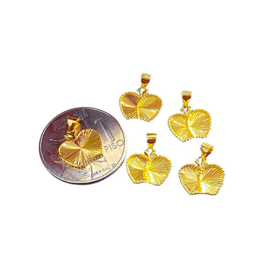 18k Saudi Gold Heart Sinag Pendant