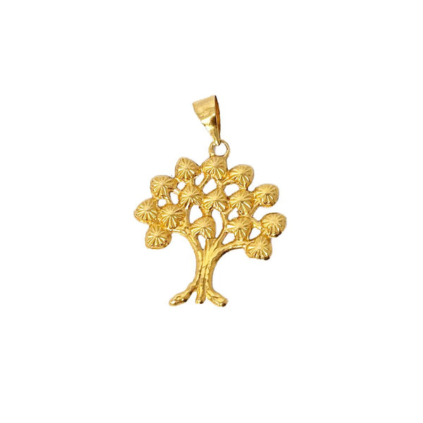 money tree pendant gold 18k Saudi Gold Solid Money Tree Pendant