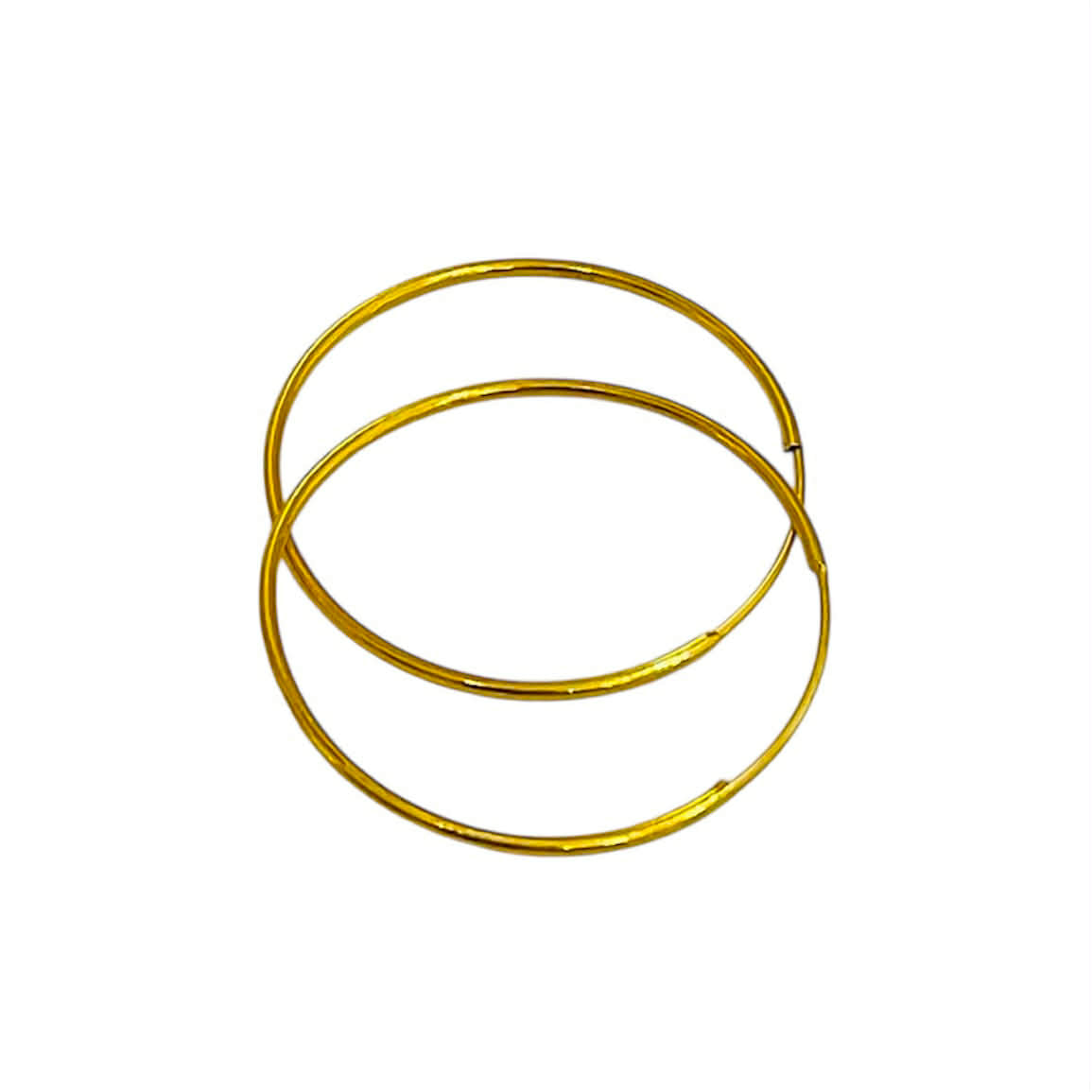 18k Saudi Gold 30mm Loop Earring - SKU-GV7ROZE9