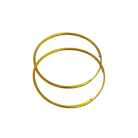 18k Saudi Gold 30mm Loop Earring - SKU-GV7ROZE9