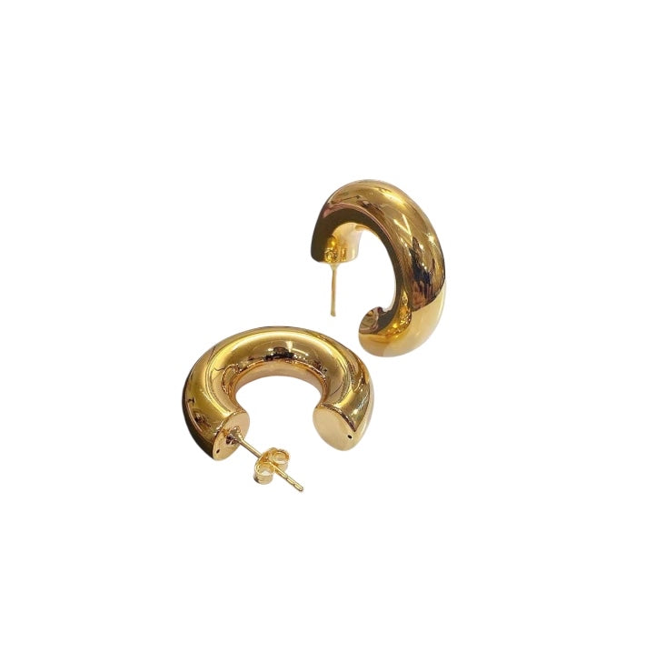 AMPAW/HOLLOW 18k Saudi Gold Hoop Earring