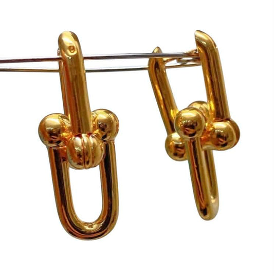 18k Saudi Gold Hardware Earring (Big Size)