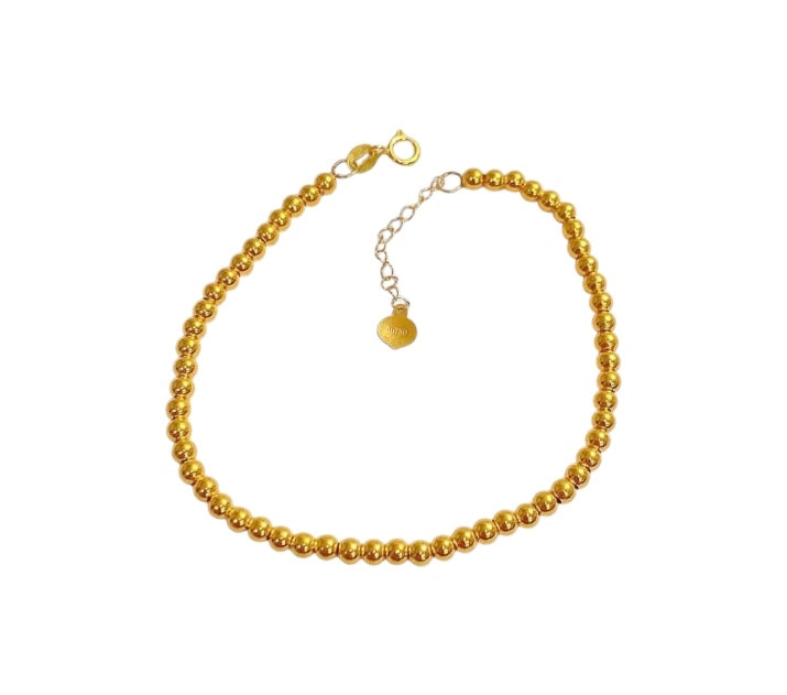 18k Saudi Gold Bubble Bracelet  - SKU-08NL7263