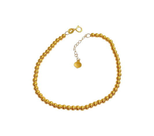 18k Saudi Gold Bubble Bracelet  - SKU-08NL7263