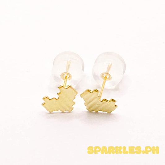 18k Sudi Gold Robot Earring with Silicon Pakaw - SKU-BVXYPTFN