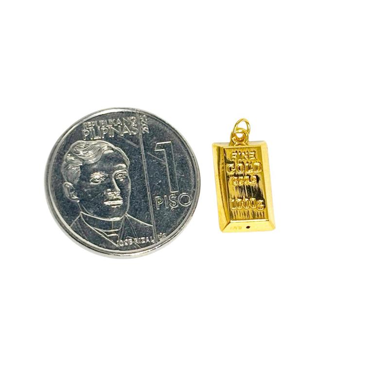 AMPAW/HOLLOW 18k Saudi Gold - Gold Bar Pendant - SKUFE0326PEN3