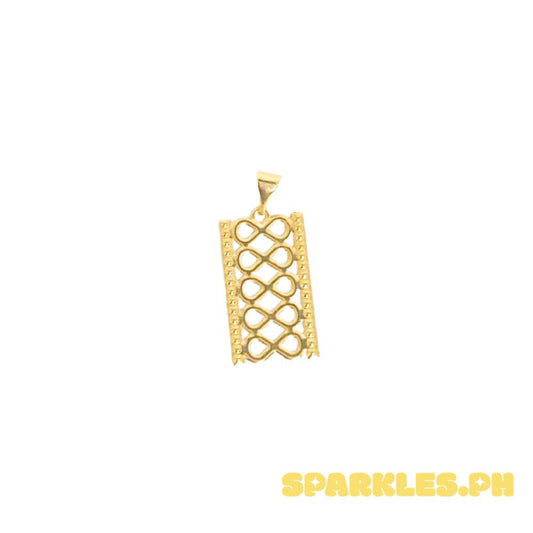 18k Saudi Gold Strap Pendant - SKU-HVOI9Y2O