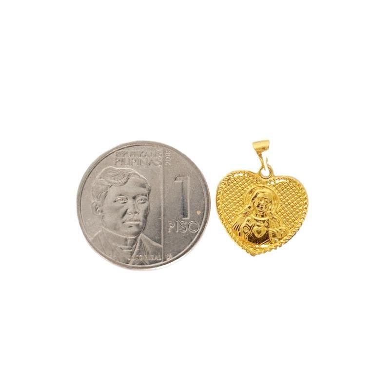 18k Saudi Gold Set Jesus Heart + Tauco Chain lv1