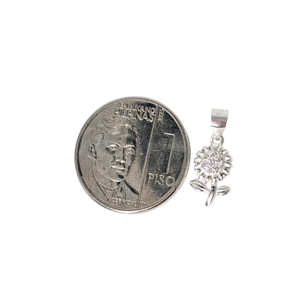 92.5 Sterling Sunflower Pendant