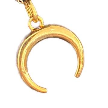 AMPAW/HOLLOW 18k Saudi Gold Half Moon Exclusive Pendant -SKU-5O9NMYIK