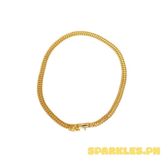 18k Saudi Gold HeartBiz 3.5mm Bracelet 7” -SKU-S4YY1S4Z
