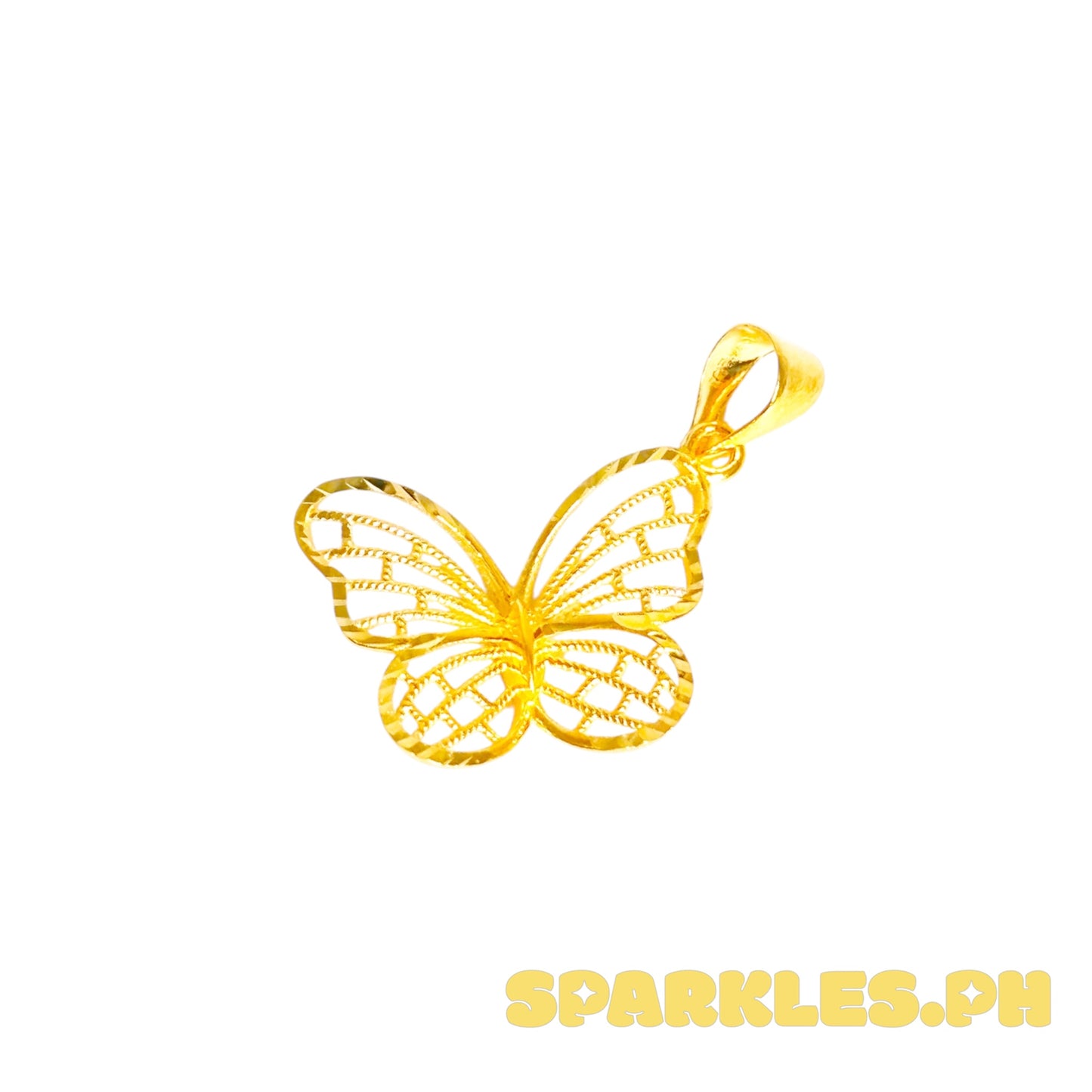 18k Saudi Gold Dream Butterfly Pendant - SKUAP2326PEN1